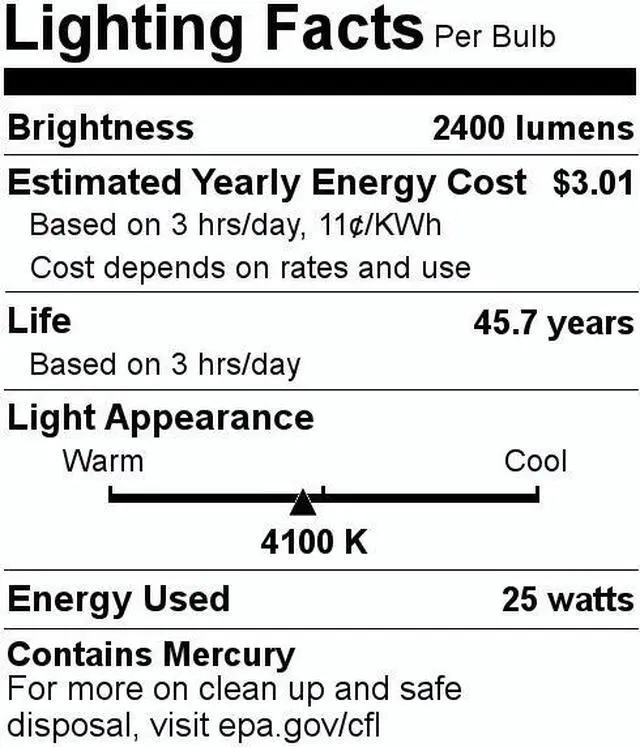 Alt view image 3 of 3 - (case of 36) Fluorescent Linear Lamp, T8, Cool White 4100K, 25 watts, 2400 lumens, 48 inch T8