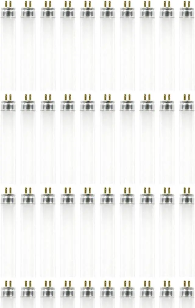 Main image of (case of 40) GE Lighting 46705 28 Watt 2900 Lumen T5 Light Bulb with Miniature Bi-Pin Base, 3500K, Ecolux Starcoat 45.8 inch Fluorescent Lamp