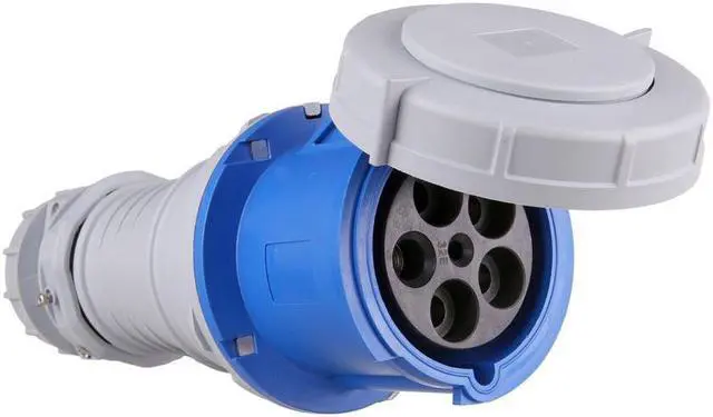 Alt view image 2 of 2 - Eaton Arrow Hart AH5100C9W 100 Amp Pin and Sleeve Connector, 4-Pole, 5-Wire, 208V, Blue, water tight