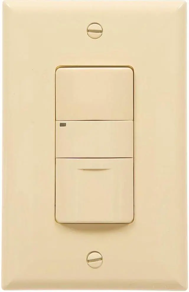 Alt view image 2 of 2 - Cooper Wiring Devices Occupancy Sensor, Light Almond, OSP10-LA OccSen PIR SP/3W 120/277V Grd LA