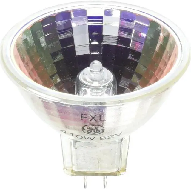 Alt view image 2 of 2 - (case of 10) GE 21613 FXL Overhead Projection Specialty MR16 Reflector Bulb, QUARTZLINE Multi-Mirror Tech, GY5.3 base, 82 volt, 410 Watt, 3300K Color Temperature