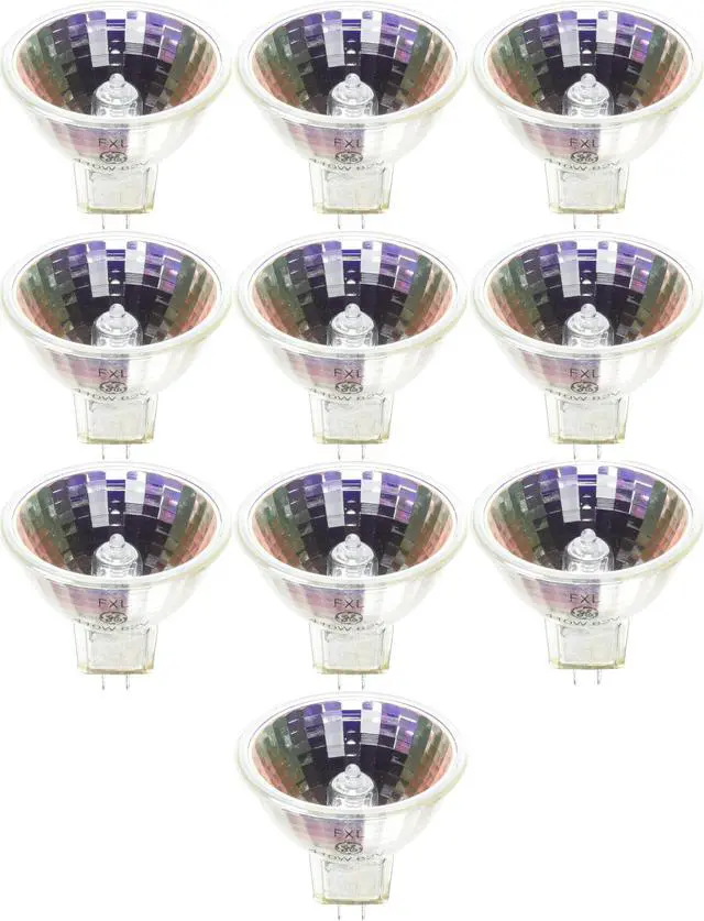 Main image of (case of 10) GE 21613 FXL Overhead Projection Specialty MR16 Reflector Bulb, QUARTZLINE Multi-Mirror Tech, GY5.3 base, 82 volt, 410 Watt, 3300K Color Temperature