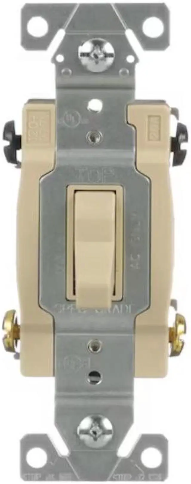 Main image of Eaton CSB420V  Toggle Light Switch, 4-way, 20-Amp, Ivory, 120/277V