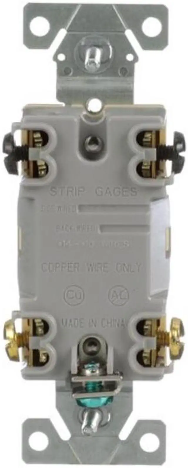 Alt view image 3 of 3 - Eaton CSB420V  Toggle Light Switch, 4-way, 20-Amp, Ivory, 120/277V