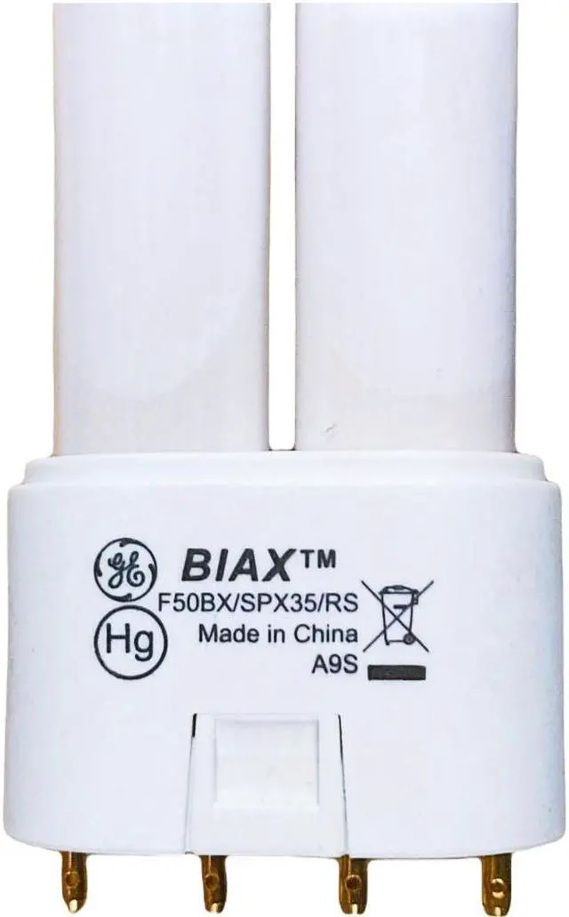 Alt view image 2 of 3 - GE Lighting 28506 T5 Twin Tube 50 watt Compact Fluorescent Biax F50BX/SPX35/RS 4 pin 2G11 base, 22.5 inch length, 3500K Color Temp