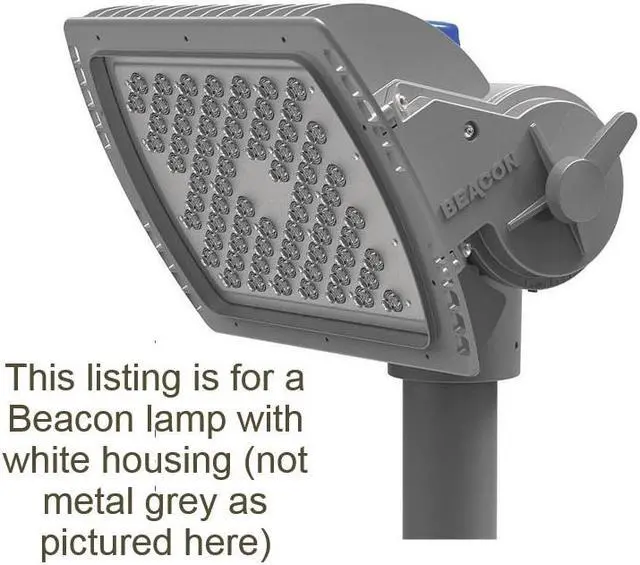 Alt view image 4 of 7 - Hubbell Beacon LED Horizontal Floodlight, AL-D/72L-220/5K7/5X3/UNV/SF3/WHT, 20,816 lumens, 5000K, 220 watt, white textured housing, slip fitter pole mount