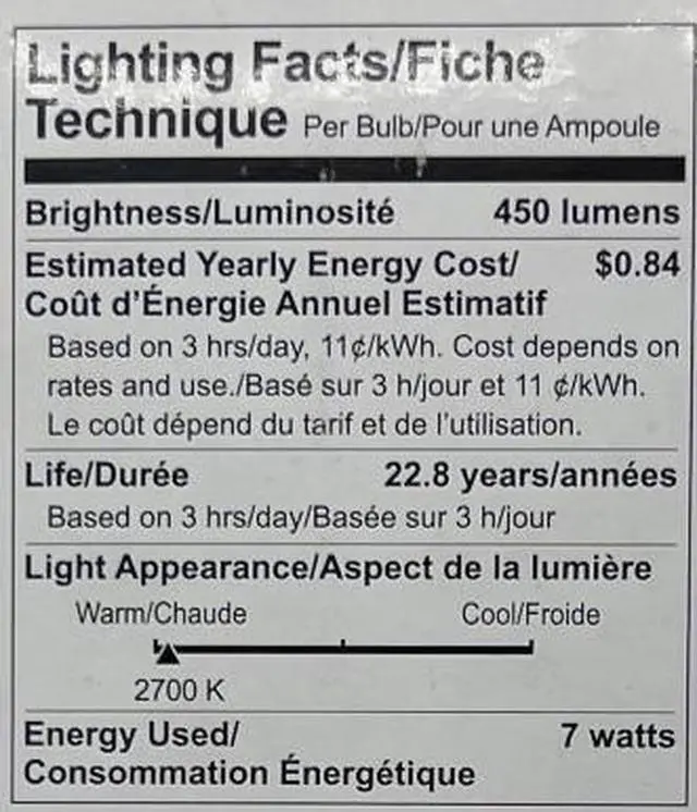 Alt view image 2 of 2 - GE 11332 - LED A19, 7 watts, 450 lumens, 2700K warm white, Dimmable, LED7DA19/827 LED Light Bulb