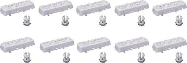 Main image of (case of 10) Leviton OSFOA-W Fixture-Mounted Offset Adapter Accessory for OSFHU, 3 Position, White
