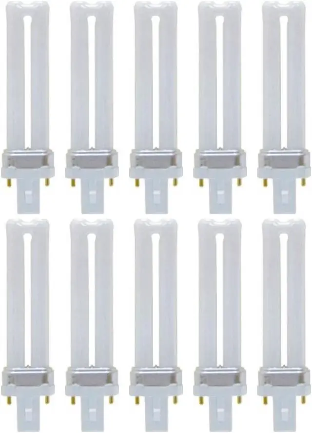 Main image of (case of 10) Ge CFL Biax 2-Pin Bulb 4.2 Inch, single tube, 5 Watts,  250 Lumens 2700K Compact Fluorescent Light Bulb