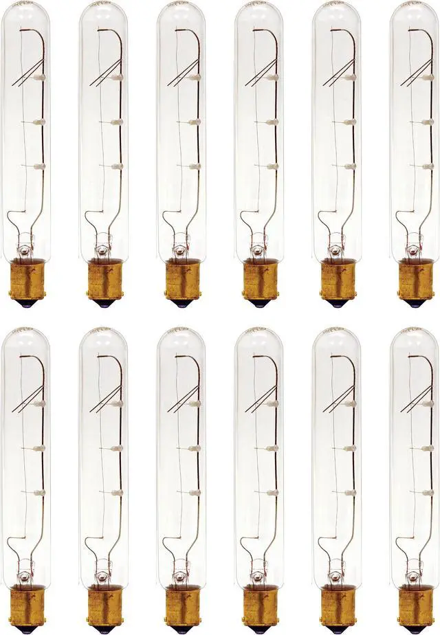 Main image of (case of 12 bulbs) GE 14676 Tubular Appliance Bulb 25 watt 220 Lumens, T6.5 Double Contact Bayonet Base 5-9/16 In. Clear