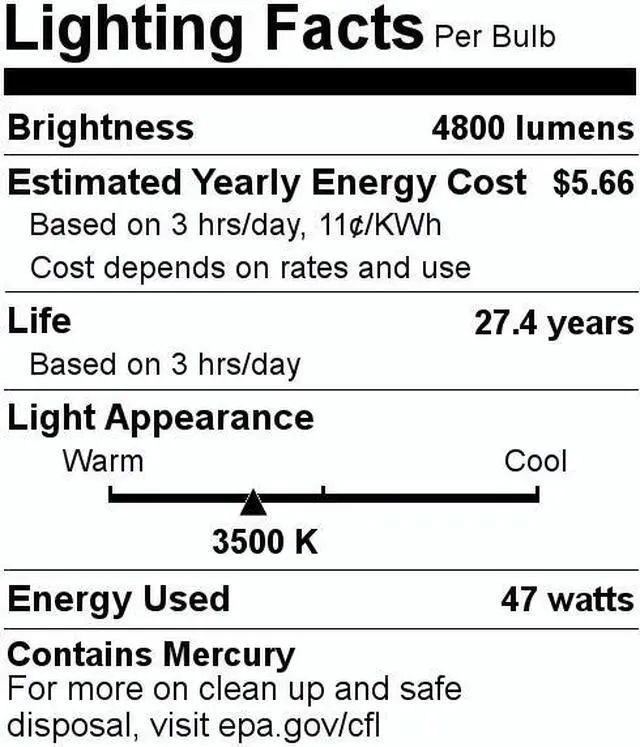 Alt view image 3 of 4 - (6 tubes) GE 62021 - F54T5/47W/835/ECO Straight T5 Fluorescent Tube Light Bulb, 45.5 inch, 3500K Neutral White, 47 watts