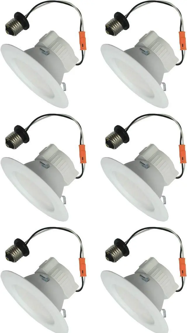 Main image of (case of 6) GE LED retrofit kit, LED10RS4/840E26P, 4 inch Recessed Light LED replacement, 4000K, 800 series, Reflector Flood, Dimmable, 4 inch trim, wet rated