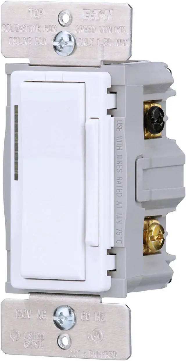 Alt view image 4 of 7 - (case of 4) Eaton EWFFSC15-C2-BX-L Wi-Fi Smart Fan Speed Control Compatible with Alexa and Google Assistant, Color Change Kit (White/Light Almond/Ivory)