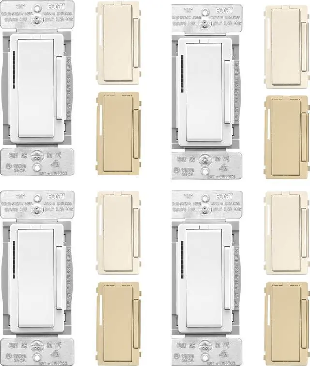 Main image of (case of 4) Eaton EWFFSC15-C2-BX-L Wi-Fi Smart Fan Speed Control Compatible with Alexa and Google Assistant, Color Change Kit (White/Light Almond/Ivory)