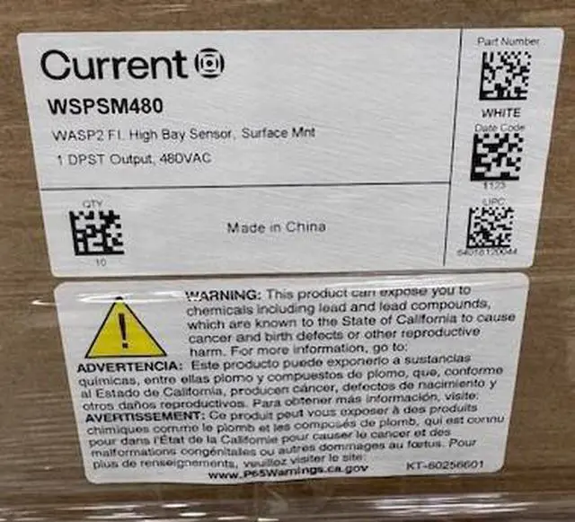 Alt view image 5 of 5 - Current WSPSM480 Wasp2 High Bay Occupancy Senor, Digital Passive Infrared (PIR) sensor, Surface mount, 1 DPST Output, 480VAC