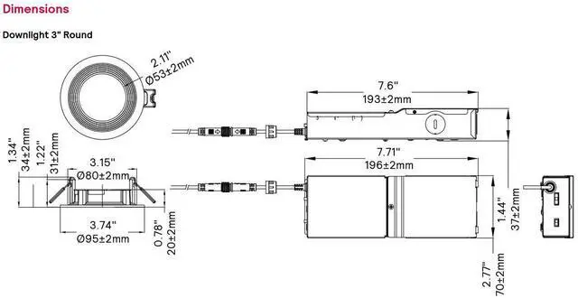 Alt view image 2 of 3 - (case of 6) Philips Lightolier LED Recessed Can Retrofit Kit, 3 Inch round, Field Selectable lumens and color temperature, white trim, DL3RSLMZ10SCTUW