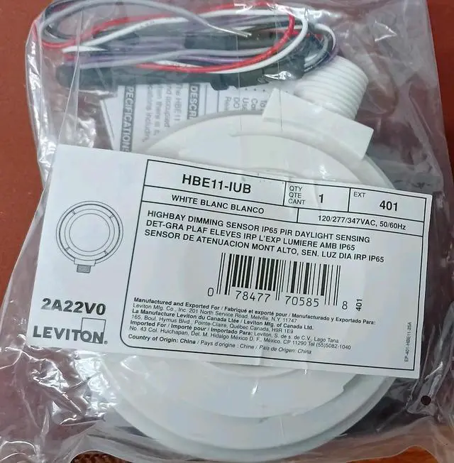 Main image of Leviton Highbay Dimming PIR Occupancy Sensor, HBE11-IUB