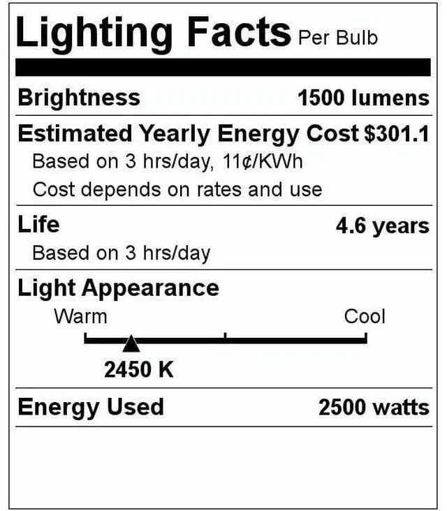 Alt view image 2 of 3 - GE 28126 - Infrared Quartz Heat Light,  2500 watt Double Ended Halogen Light Bulb, Infrafred, 400 volt, QH2500MT3/CL/HT/R