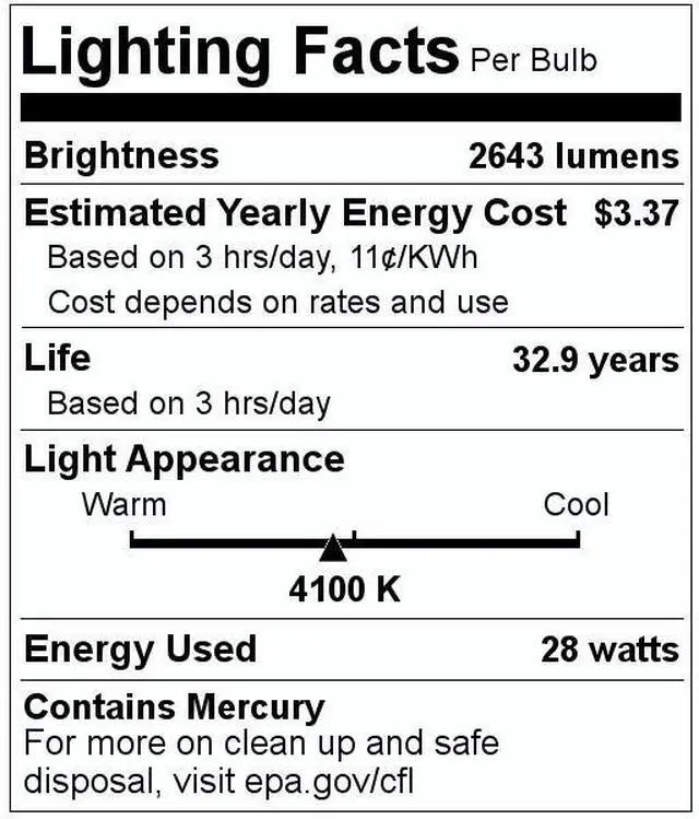 Alt view image 3 of 3 - (case of 36) GE 73294 Fluorescent T8, 48 inch, 28 watt, 4100K Cool White, CovRguard, Starcoat, 4 ft fluorescent tube
