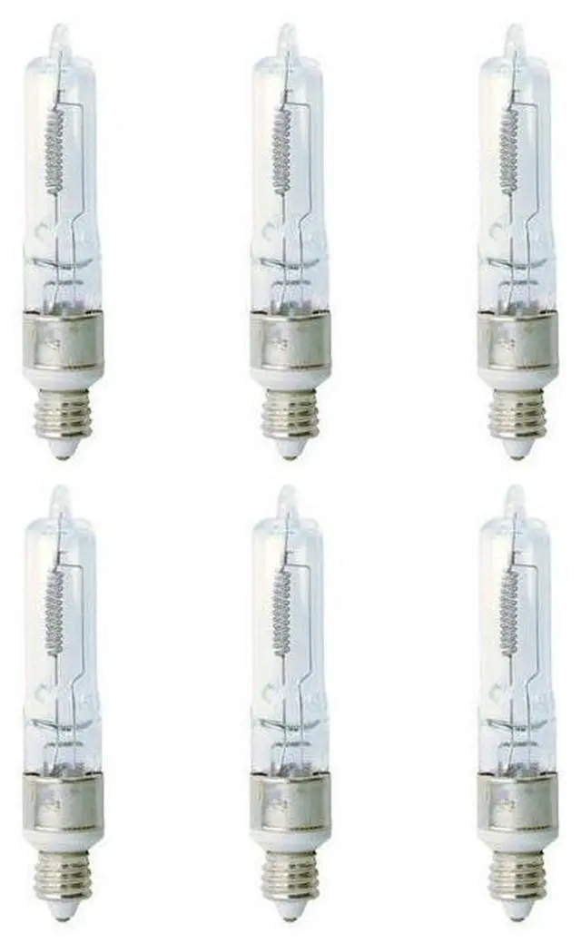 Main image of (case of 6) GE 43699 Quartzline EHT, T4, 250W Stage and Studio, 250 Watt, 120 Volt, Mini-Candelabra Base, 2950K, Q250CL/MC, 5000 lumens