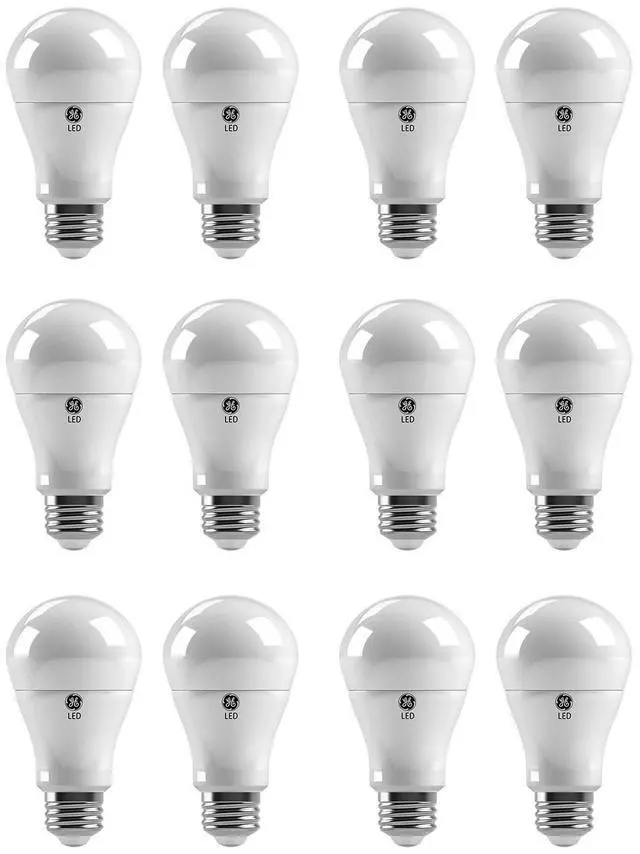 Main image of (12 bulbs) GE LED A19, 5 watts, 450 lumens, 4000K Color Temp, long-life low-energy,