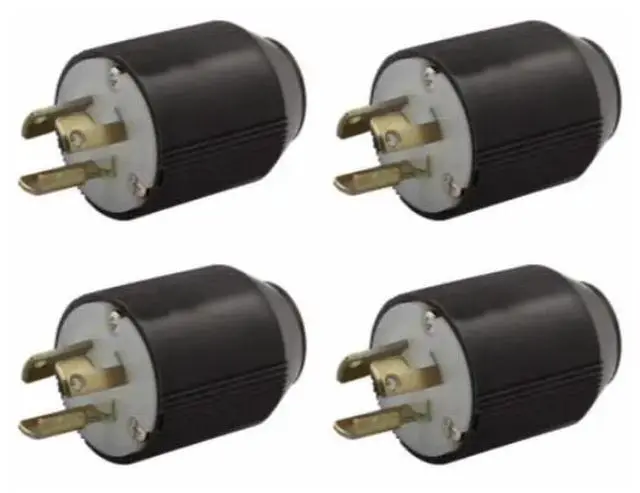 Main image of (4 pack) Eaton Wiring 4771N, 15 Amp Locking Plug, NEMA L7-15, Phenolic, Black, compatible with #16-#12 AWG, ideal for industrial applications