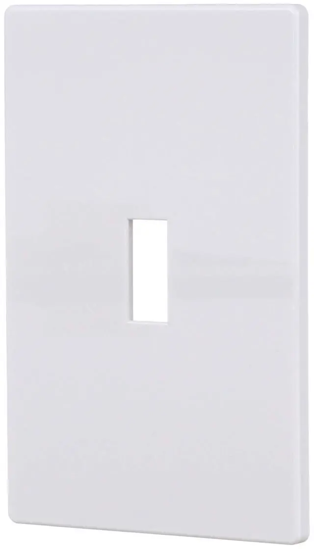 Alt view image 2 of 7 - (quantity of 20) EATON PJS1W Arrow Hart PJS1W Mid Size ScrewLess Wall Plate, 1 Gang, 4-7/8 in L X 3-1/8 in W X 0.08 in T, White