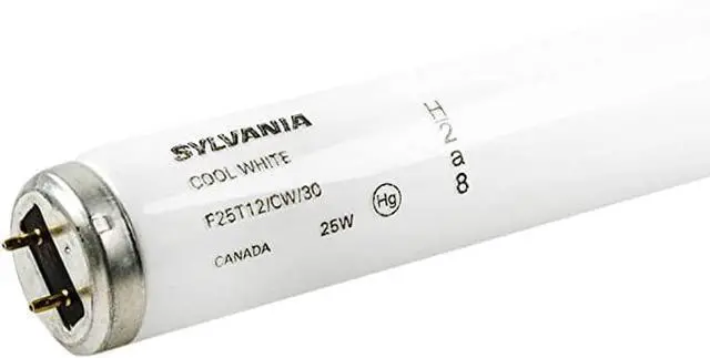 Alt view image 2 of 2 - Sylvania 22528 - F25T12/CW/30 (2 Pack) 25 Watt Fluorescent Tube - 30 inch T12 Appliance Bulb - Preheat