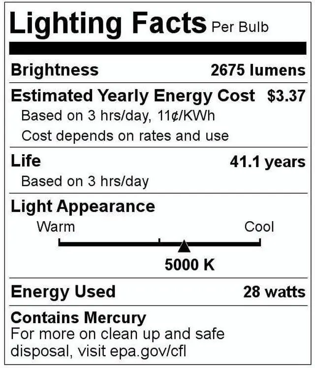 Alt view image 3 of 3 - (Case of 36) GE Lighting 72867 Fluorescent T8, 48 inch, 28 watt, 2675 lumens, 5000K Daylight, F28T8/XLSPX50ECO Fluorescent Lamp