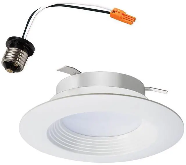Main image of HALO LT 4 Inch Recessed Light Trim, 5000K, Dimmable Baffle Can Light, Title 20 Compliant -LT460WH6950R-CA
