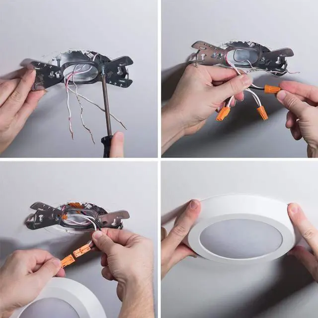 Alt view image 6 of 6 - HALO BLD606930WHR BLD 6 in. White Integrated Recessed Ceiling Light Trim at 3000K Soft, Title 20 Compliant LED Direct Mount, 6"