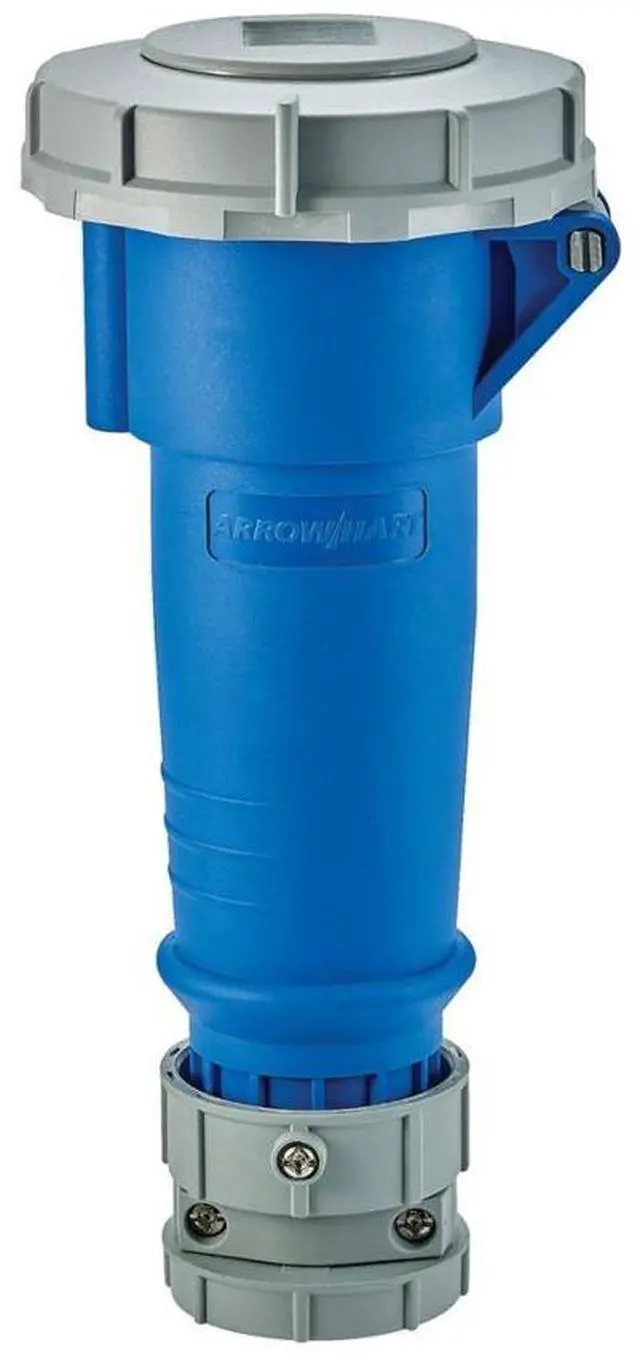 Main image of Eaton AH332C6W 32 Amp Pin and Sleeve Connector, IP69K, 240V, Two-pole Three-wire grounding, Female, BLUE