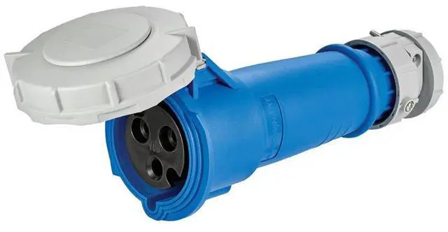Alt view image 2 of 5 - Eaton AH332C6W 32 Amp Pin and Sleeve Connector, IP69K, 240V, Two-pole Three-wire grounding, Female, BLUE