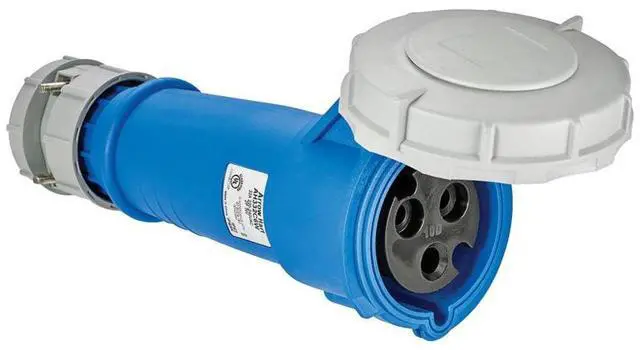 Alt view image 3 of 5 - Eaton AH332C6W 32 Amp Pin and Sleeve Connector, IP69K, 240V, Two-pole Three-wire grounding, Female, BLUE