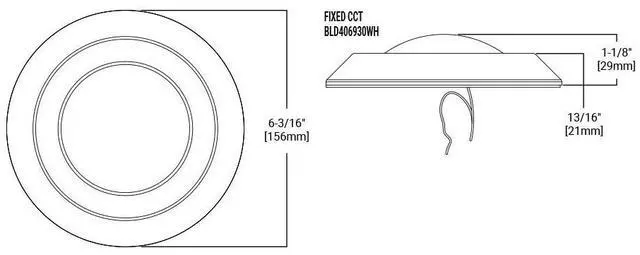 Alt view image 3 of 5 - HALO BLD 4 inch Backlit LED Recessed Ceiling Mount Light, White Trim, 3000K Soft White, 600 lumens, 8 watts