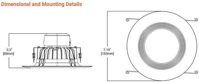 Main image of Halo LED Recessed Retrofit Module with Baffle Trim, LED recessed fixture with screw base adapter,  3000K, 12 watts, 1140 lumens, 90 CRI, Matte white