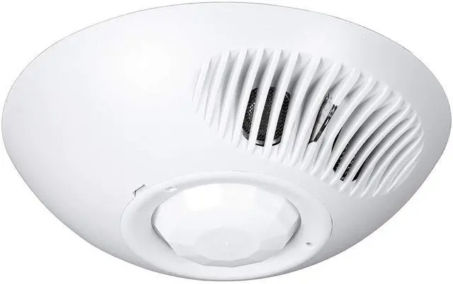 Main image of HUBBELL LIGHTING OMNI Line Voltage Ultrasonic and PIR Ceiling Sensor OMNIDT1000BP1277, Off White