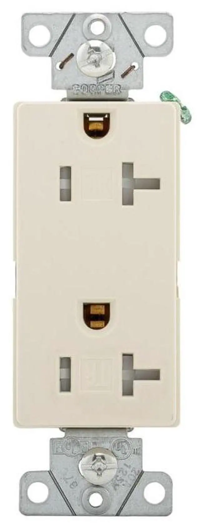 Main image of Eaton TR6352LA Tamper Resistant Commercial Grade Duplex Receptacle, Light Almond