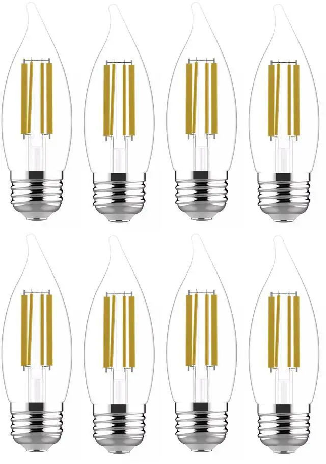 Alt view image 2 of 5 - GE Ultrabright Decorative LED bulb, 7.5 watt, 810 lumens, soft white, medium base, dimmable, ultra bright and ultra beautiful (case of 8 bulbs)