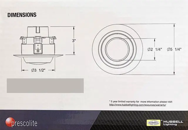 Alt view image 4 of 4 - (case of 8) Prescolite LiteBox Standard, 4 inch round LED Downlight, Color Selectable (3500K, 4000K, 5000K), 90+ CRI, 0-10v Dimming, 120-277V, Matte White, LBRST-4RD-M-LSSLCWCS9-WH