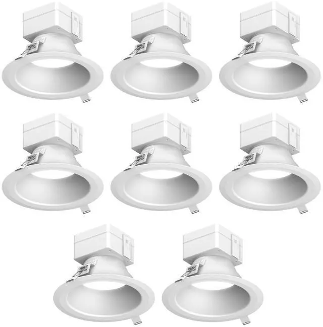 Main image of (case of 8) Prescolite LiteBox Commercial Downlight, 8 inch round, cool white selectable color (3500K, 4000K, 5000K), 3000 lumens, 0-10V Dimming, 120-277V, white, LBRST-8RD-M-30LCWCS9-WH