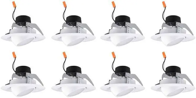 Main image of (case of 8) Hubbell LiteBox LBEB4A6L35K9 WH LED Downlight Retrofit Kit, Adjustable Eyeball, 4 inch round, 3500K, 630 lumens, 9.5 watt, Dimmable Directional Downlight