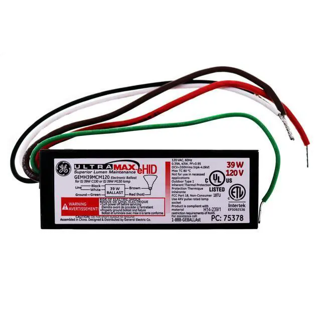 Alt view image 3 of 3 - 75378 - GEMH39-MCM-120 GE HID UltraMax eHID Electronic Low Frequency Ballast