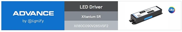 Alt view image 2 of 5 - Advanced Xitanium SR LED Electronic Driver XI180C090V285VSF2