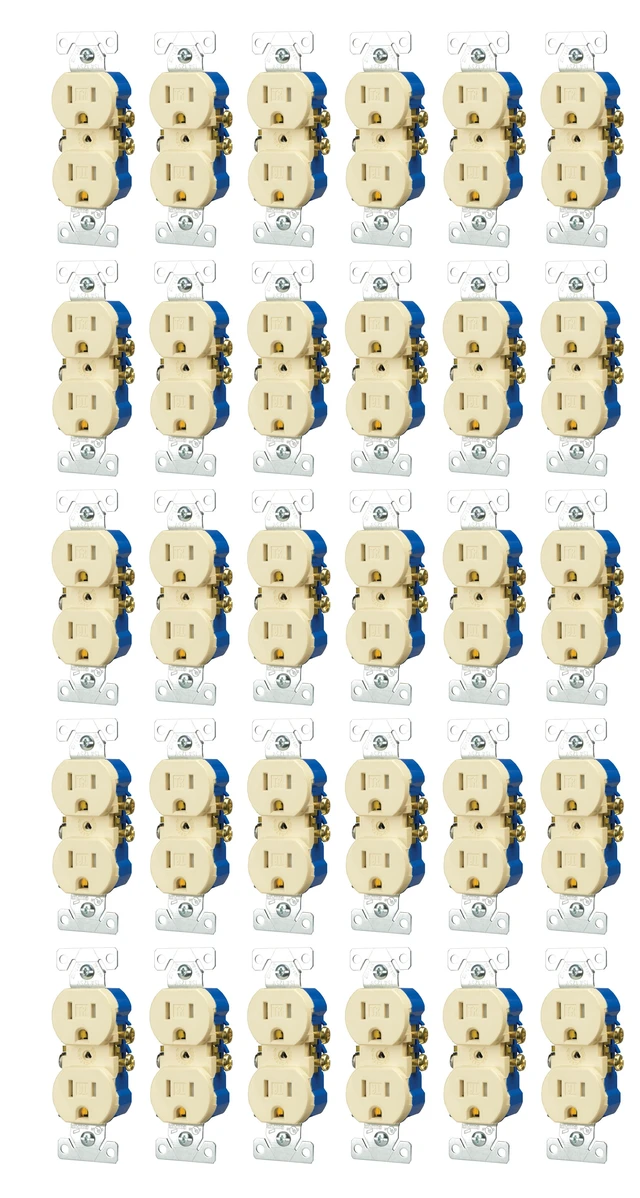 Main image of (case of 30) Eaton TR270-9ATamper Resistant Duplex Receptacle, 15-Amp, 125-Volt, Almond, NEMA 5-15