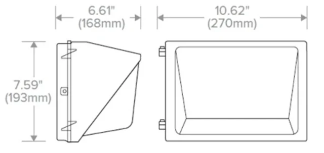 Alt view image 2 of 3 - Hubbell WGH-40-4K-U-S-1 40W LED Glass Wall Pack 4394 Lumens, 4000K, 120-277V, DB