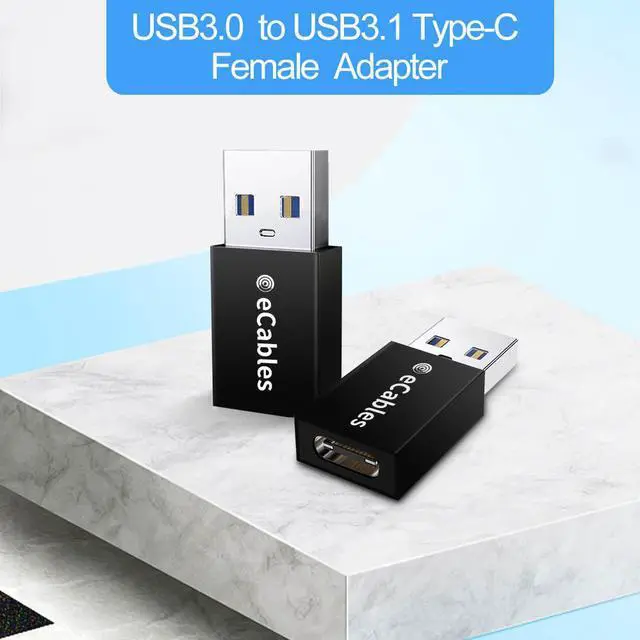 Alt view image 2 of 7 - eCables USB-C Female to USB-A Male Adapter