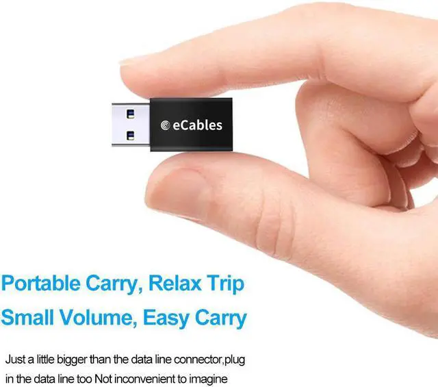 Alt view image 3 of 7 - eCables USB-C Female to USB-A Male Adapter