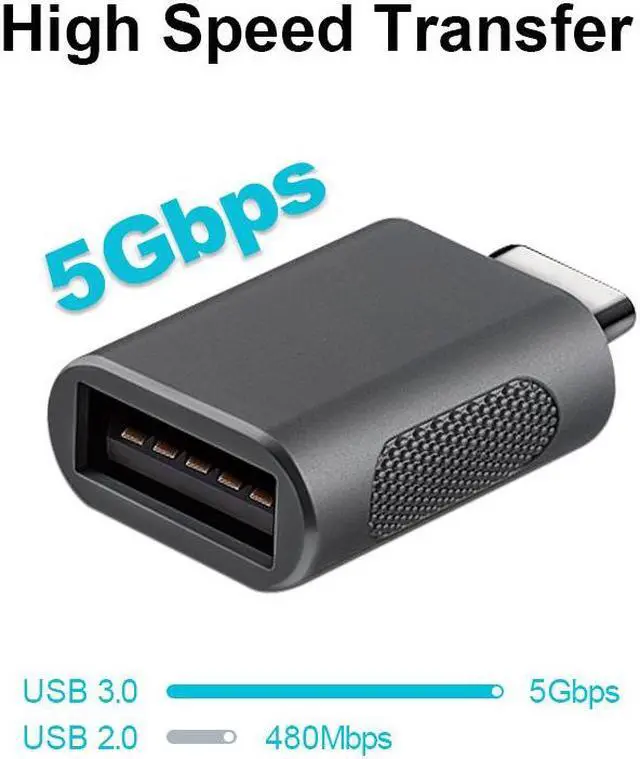 Alt view image 2 of 7 - eCables USB-A Female to USB-C Male Adapter (2-Pack)