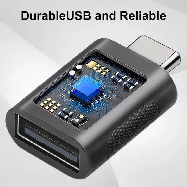 Alt view image 6 of 7 - eCables USB-A Female to USB-C Male Adapter (2-Pack)